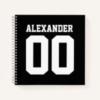Name and Jersey Number Notebook