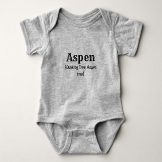Name and Meaning (Aspen) Baby Bodysuit