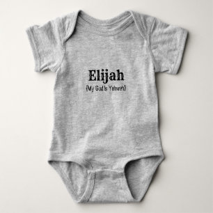Name and Meaning (Elijah) Baby Bodysuit