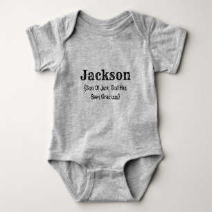 Name and Meaning (Jackson) Baby Bodysuit