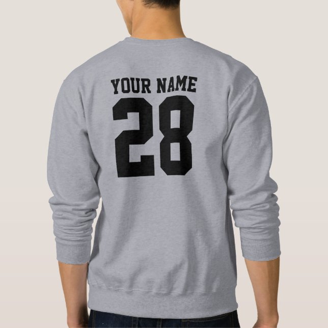 Name and Number custom sweatshirt (Back)