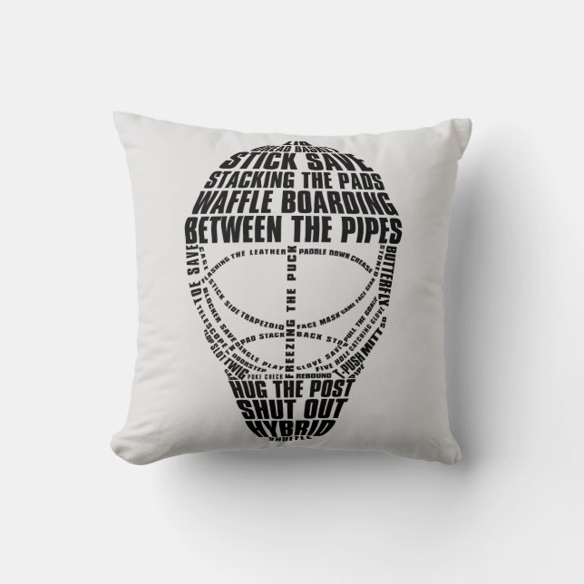 Name And Number Hockey Goalie Mask Cushion (Front)