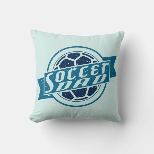 Name And Number Soccer Dad Cushion (Front)