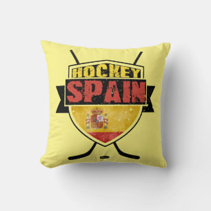 Name And Number Spanish Hockey Logo Cushion