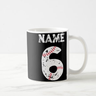 Name And Numbered 6 Baseball Baseball Team T Shirt Coffee Mug