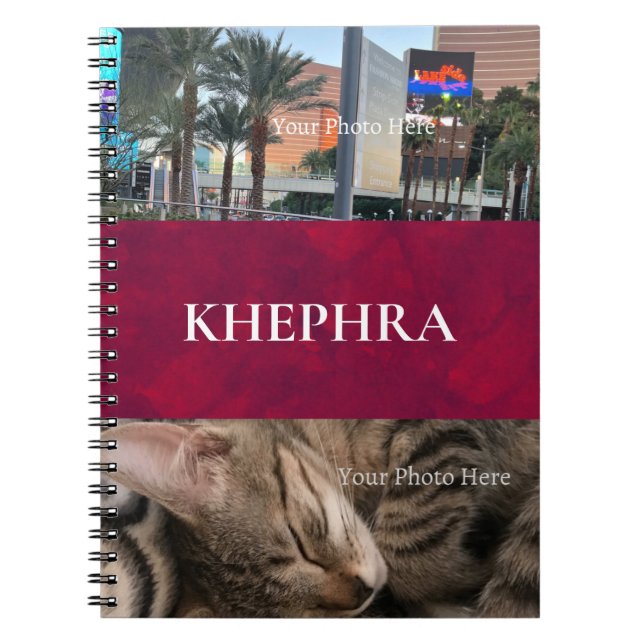 Name and Photo Collage Notebook (Front)