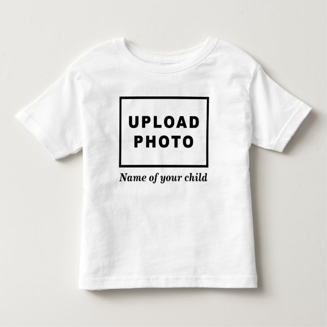 Name and Photo of Your Child on White Toddler T-Shirt (Front)