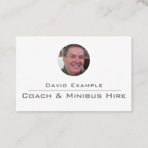 Name and Photo on a Coach & Minibus Hire Business Card