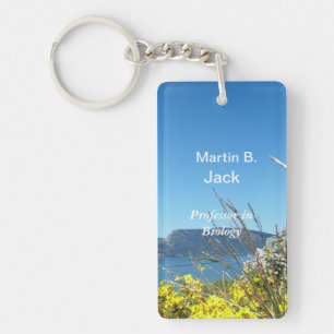 name and professional title key ring