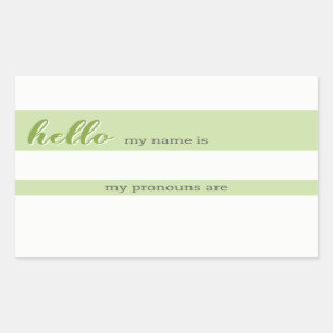Name and Pronoun Tag – Green