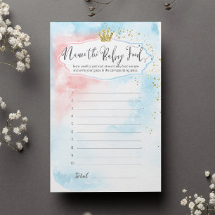 Name Baby Food Game, Fun Gender Reveal Baby Shower