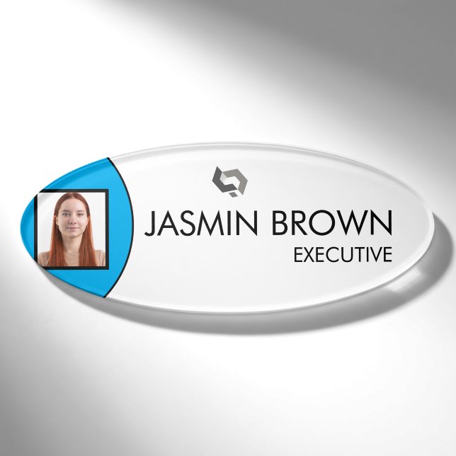 Name Badge Card & Custom QR Code Employee (Front)
