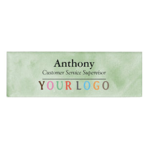 Name Badge Magnet Custom Logo Employee Staff Large