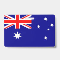Name Badge with flag of Australia