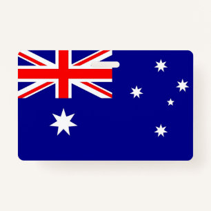 Name Badge with flag of Australia ID Badge