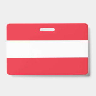 Name Badge with flag of Austria ID Badge