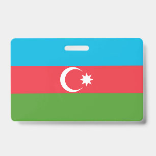 Name Badge with flag of Azerbaijan ID Badge