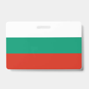 Name Badge with flag of Bulgaria ID Badge