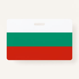 Name Badge with flag of Bulgaria ID Badge