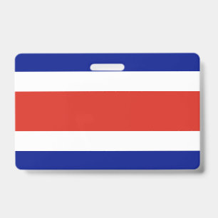 Name Badge with flag of Costa Rica ID Badge