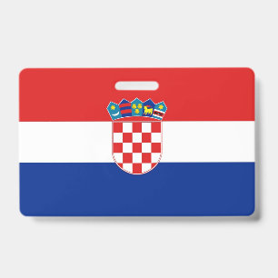 Name Badge with flag of Croatia ID Badge