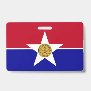 Name Badge with flag of Dallas City ID Badge