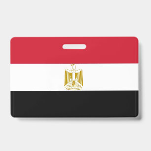 Name Badge with flag of Egypt ID Badge