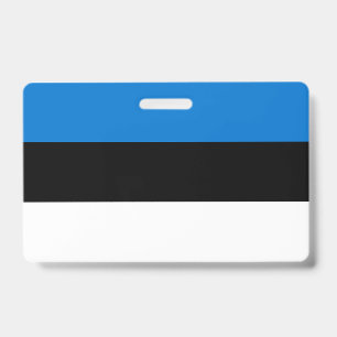 Name Badge with flag of Estonia ID Badge