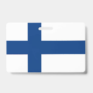 Name Badge with flag of Finland ID Badge