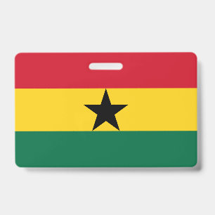 Name Badge with flag of Ghana ID Badge