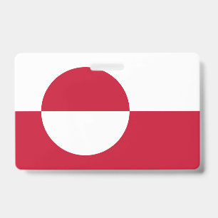 Name Badge with flag of Greenland ID Badge