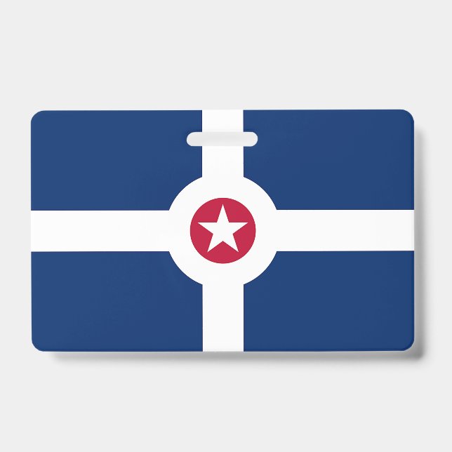 Name Badge with flag of Indianapolis City ID Badge (Front)