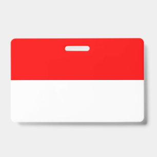 Name Badge with flag of Indonesia ID Badge