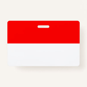 Name Badge with flag of Indonesia ID Badge