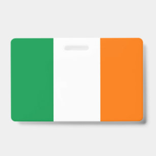 Name Badge with flag of Ireland ID Badge