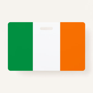 Name Badge with flag of Ireland ID Badge