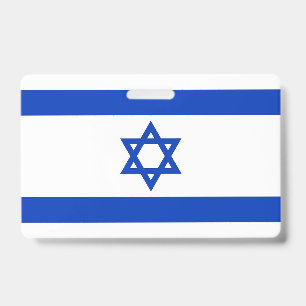 Name Badge with flag of Israel ID Badge