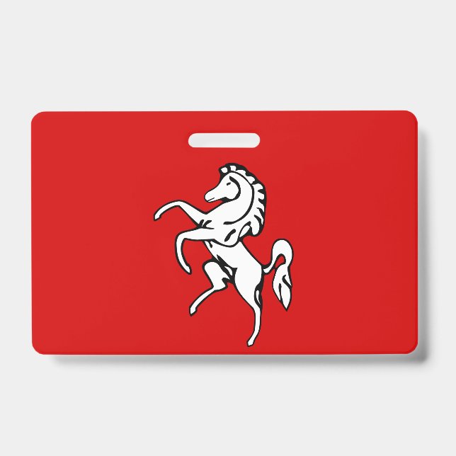 Name Badge with flag of Kent county, England ID Badge (Front)