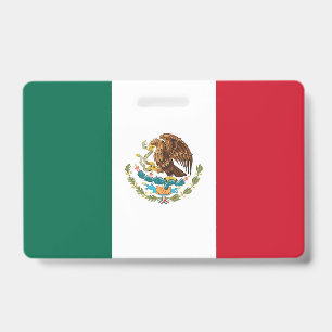 Name Badge with flag of Mexico ID Badge