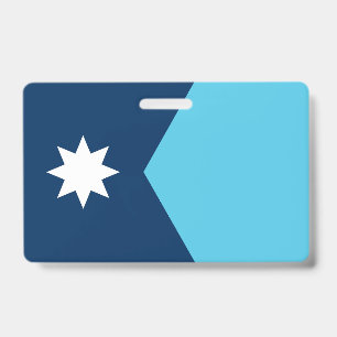 Name Badge with flag of Minnesota, USA ID Badge