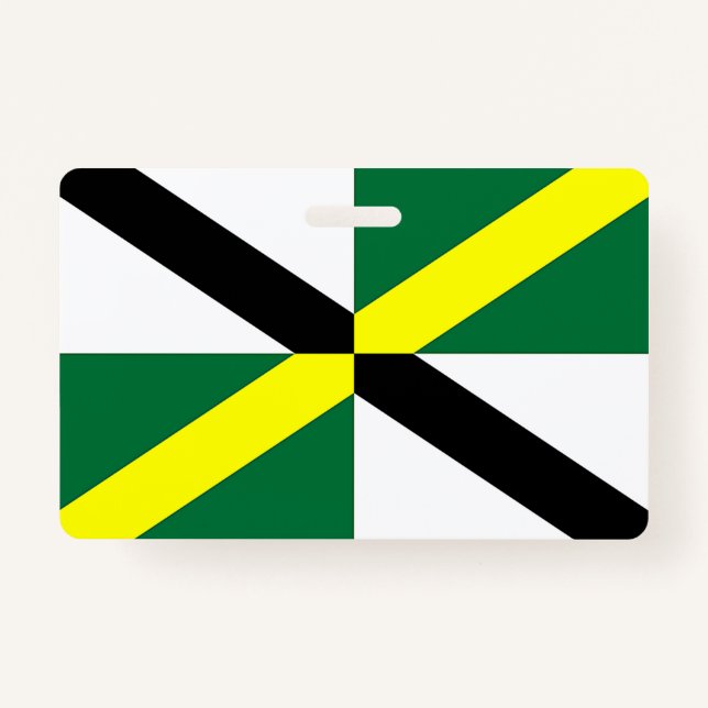 Name Badge with flag of Monterey City ID Badge (Front)