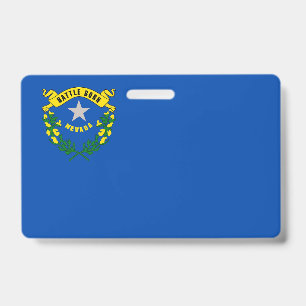 Name Badge with flag of Nevada State, USA ID Badge