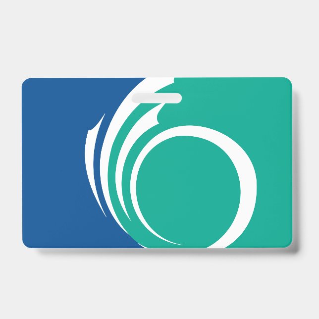 Name Badge with flag of Ottawa, Canada ID Badge (Front)
