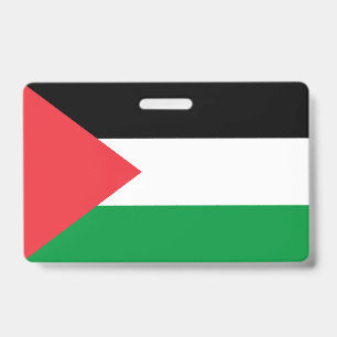 Name Badge with flag of Palestine ID Badge