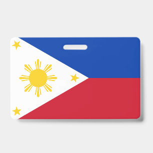 Name Badge with flag of Philippines ID Badge