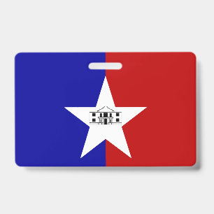Name Badge with flag of San Antonio City ID Badge