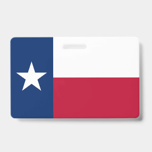 Name Badge with flag of Texas, USA ID Badge