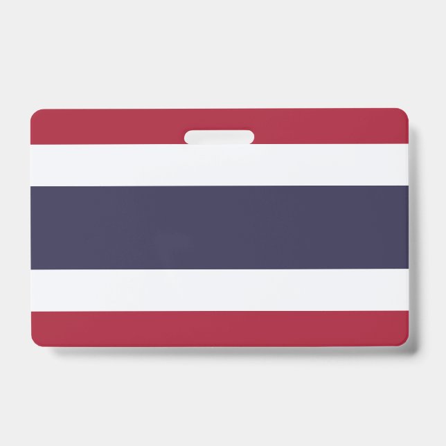 Name Badge with flag of Thailand ID Badge (Front)