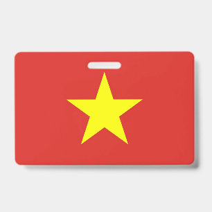 Name Badge with flag of Vietnam ID Badge