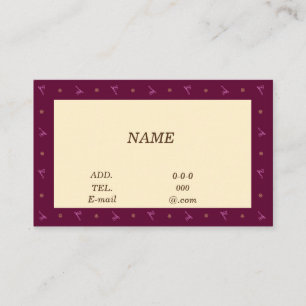 Name Blank Custom Tonbo (Burgundy) business c Card